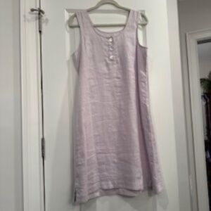 J Jill, NWTags, "Love Linen" Sleeveless Shift Dress, Size: M, Pale Orchid color